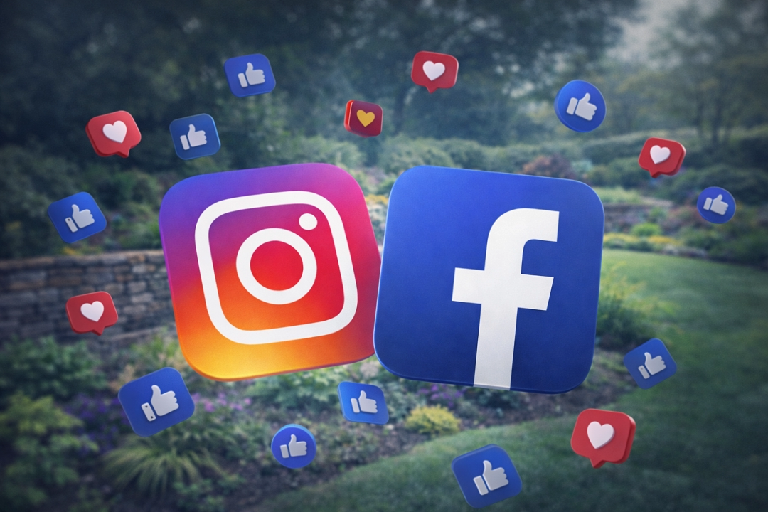 Social Media Werbung für Landschaftsgärtner