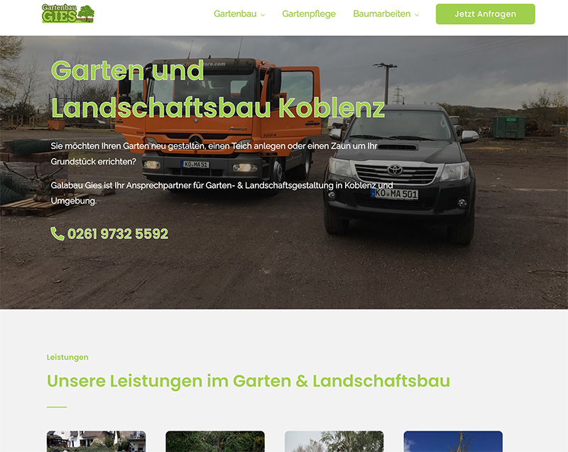 Website Gartenbau Gies