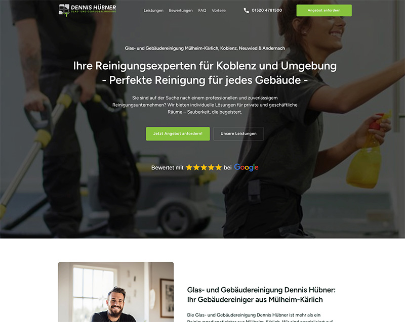 Website Dennis Hübner Reinigung