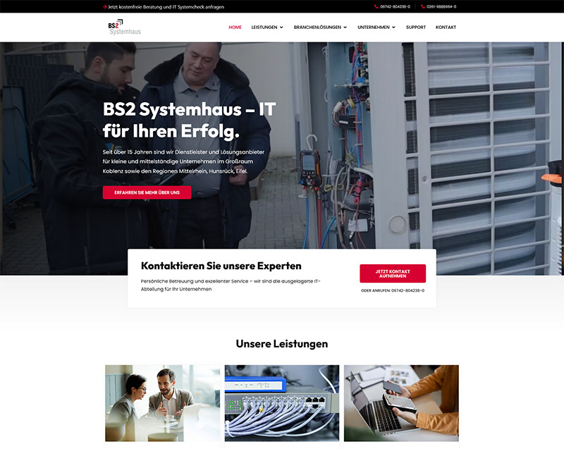Website BS2 Systemhaus