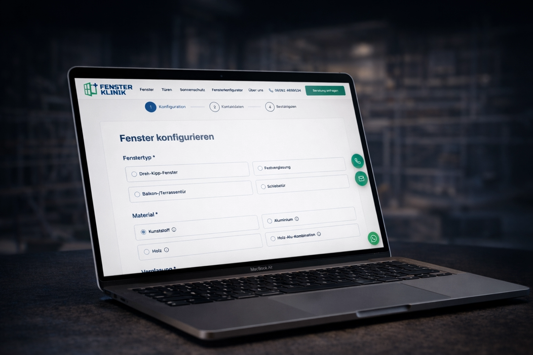 Projektanfrage-Formular für Fensterbauer