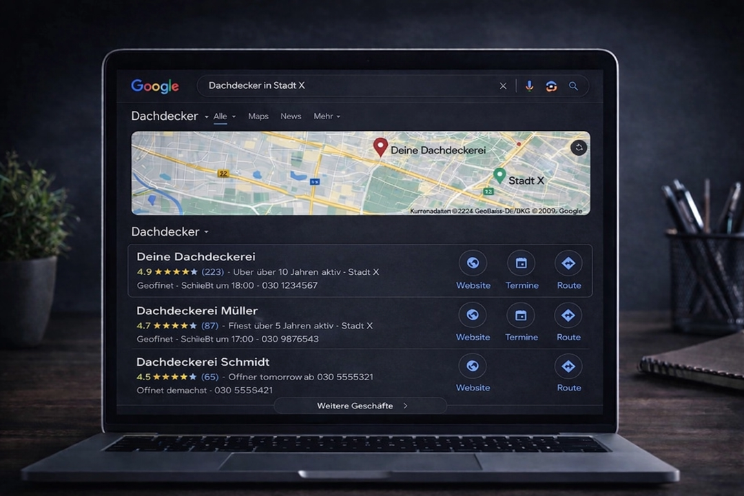 SEO-optimierte Website für Dachdecker
