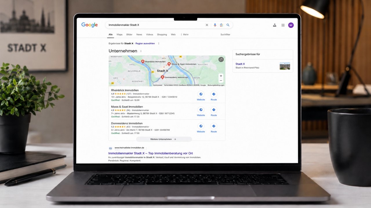 Local SEO für 'Immobilienmakler [Stadt]'