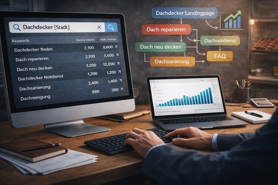 Marktanalyse für Malerbetriebe mit Keyword-Recherche und Traffic-Potenzial