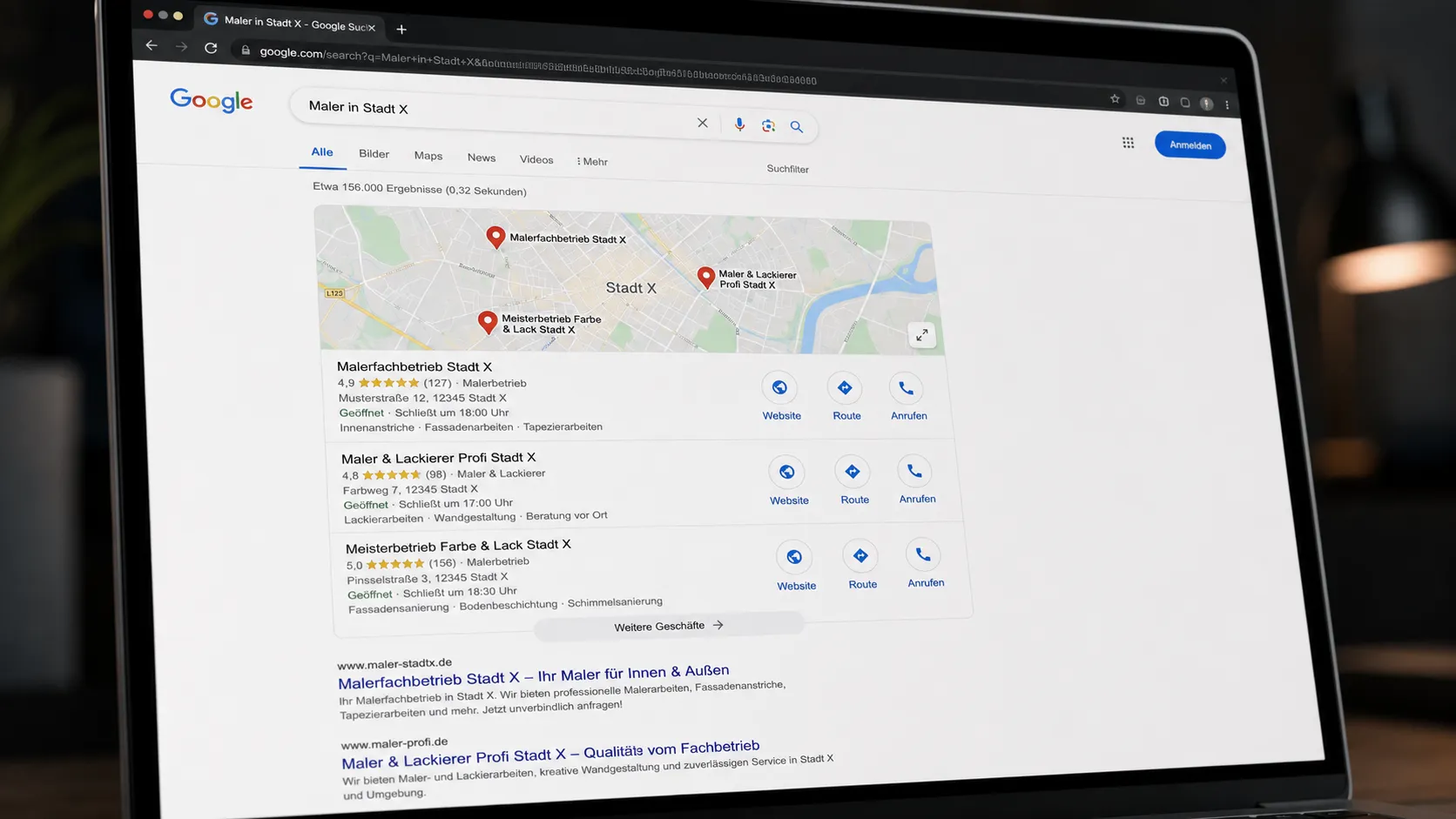 Local SEO für 'Maler [Stadt]'