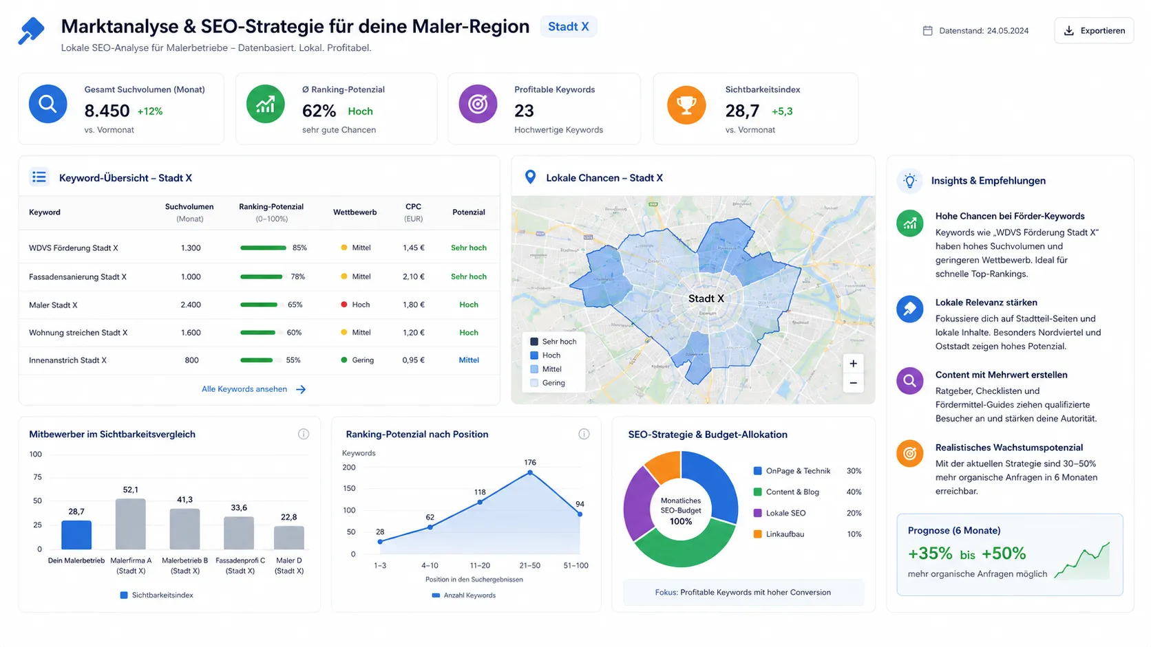 Marktanalyse & SEO-Strategie für deine Maler-Region
