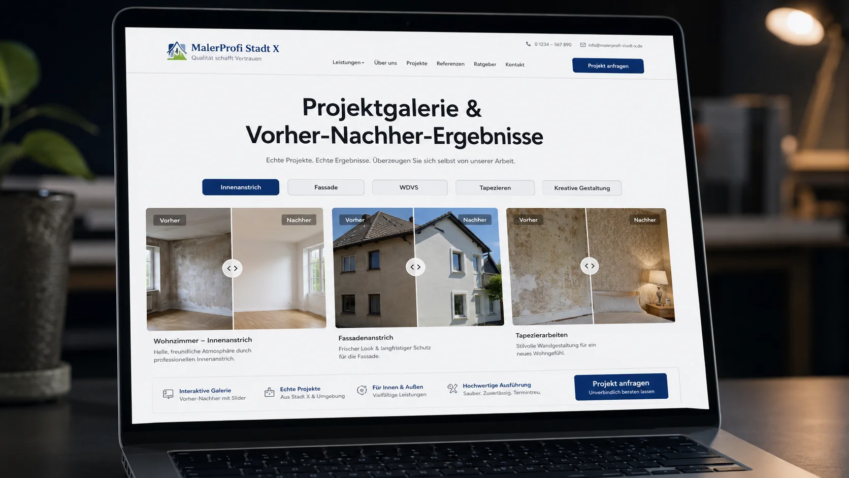 Projektgalerien, die Maler-Anfragen auslösen