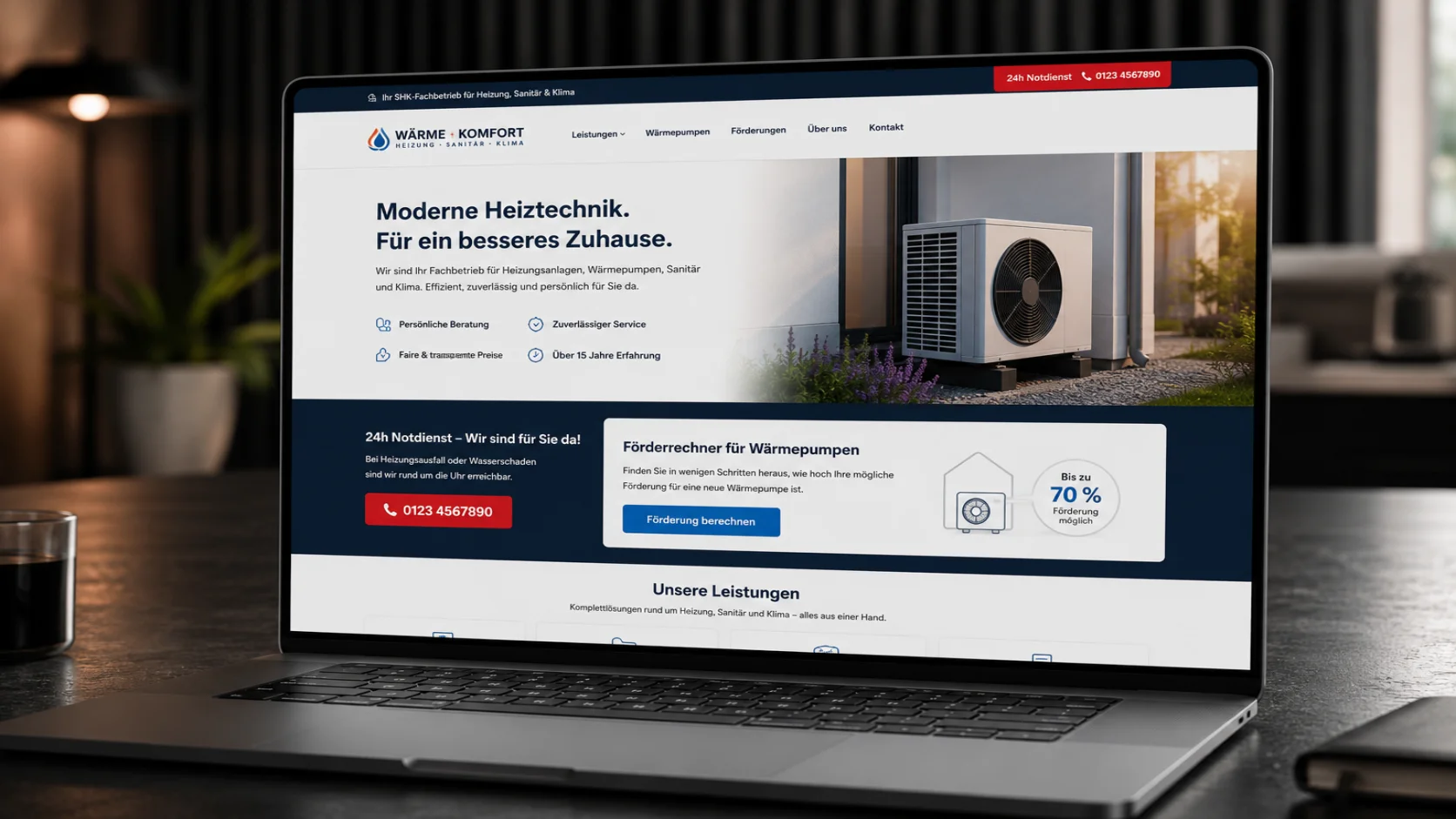 Websites, die Anfragen produzieren