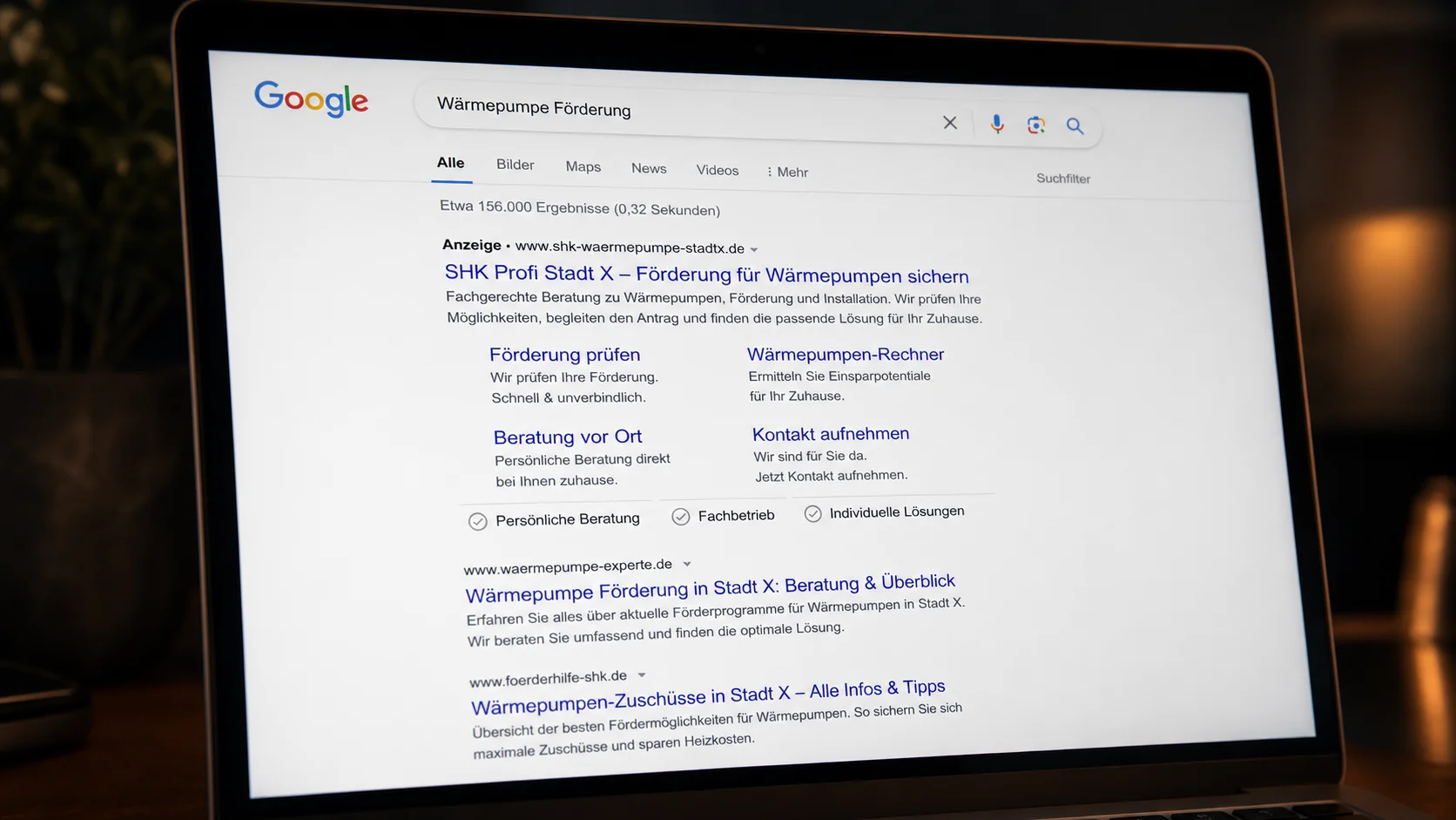 Google Ads für Notdienst- und Wärmepumpen-Anfragen