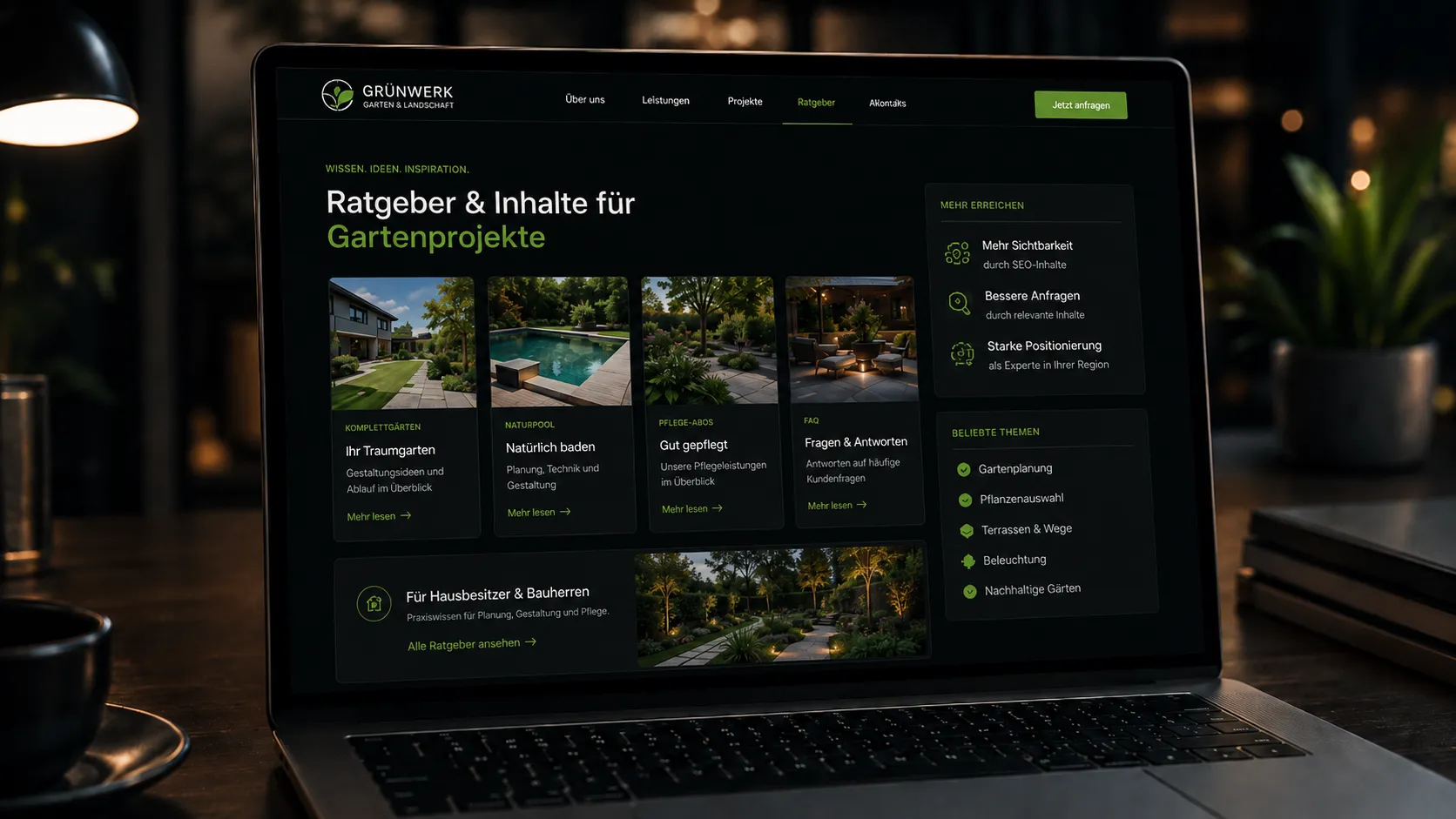 Content-Strategie für Komplett-Gärten & Pflege-Abos