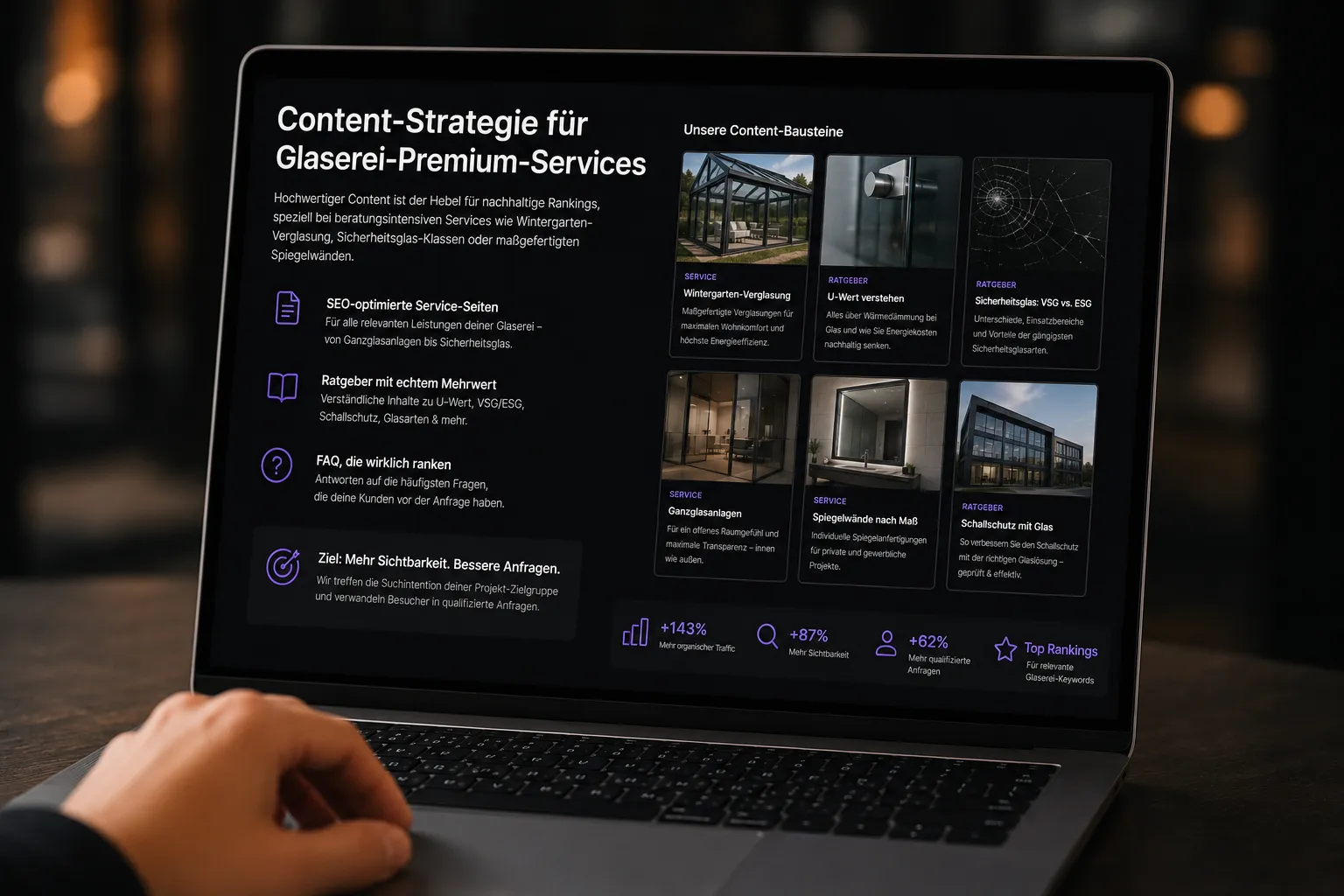 Content-Strategie für Glaserei-Premium-Services