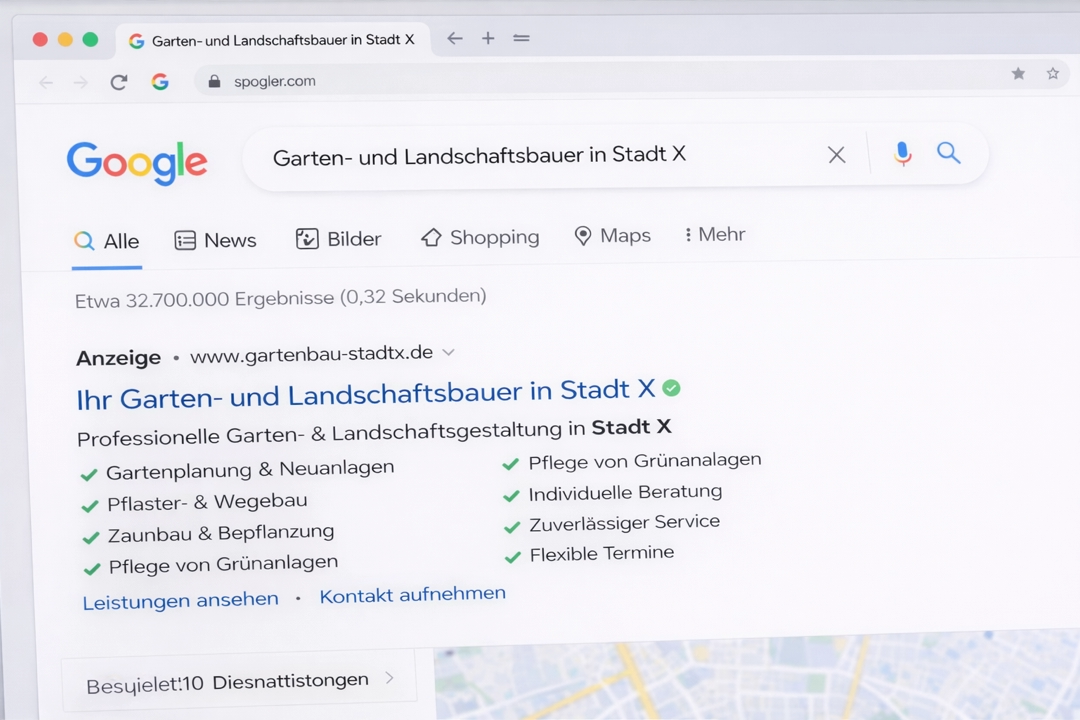 Google Ads für hochpreisige GaLaBau-Services