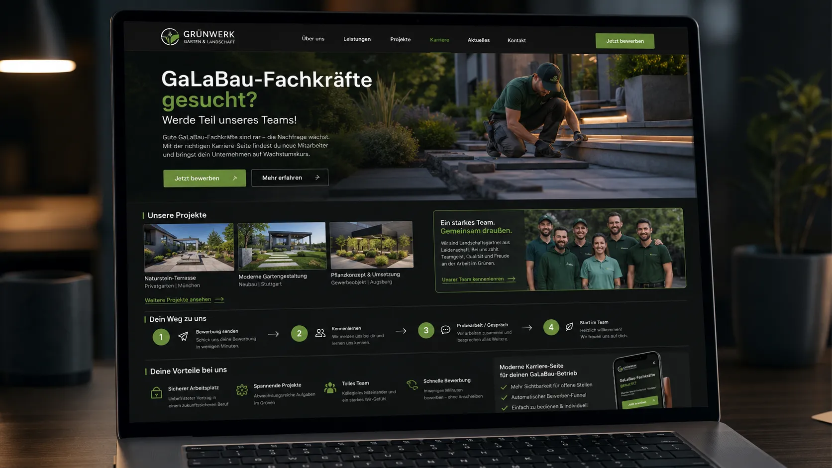 Karriere-Seite gegen den GaLaBau-Fachkräftemangel
