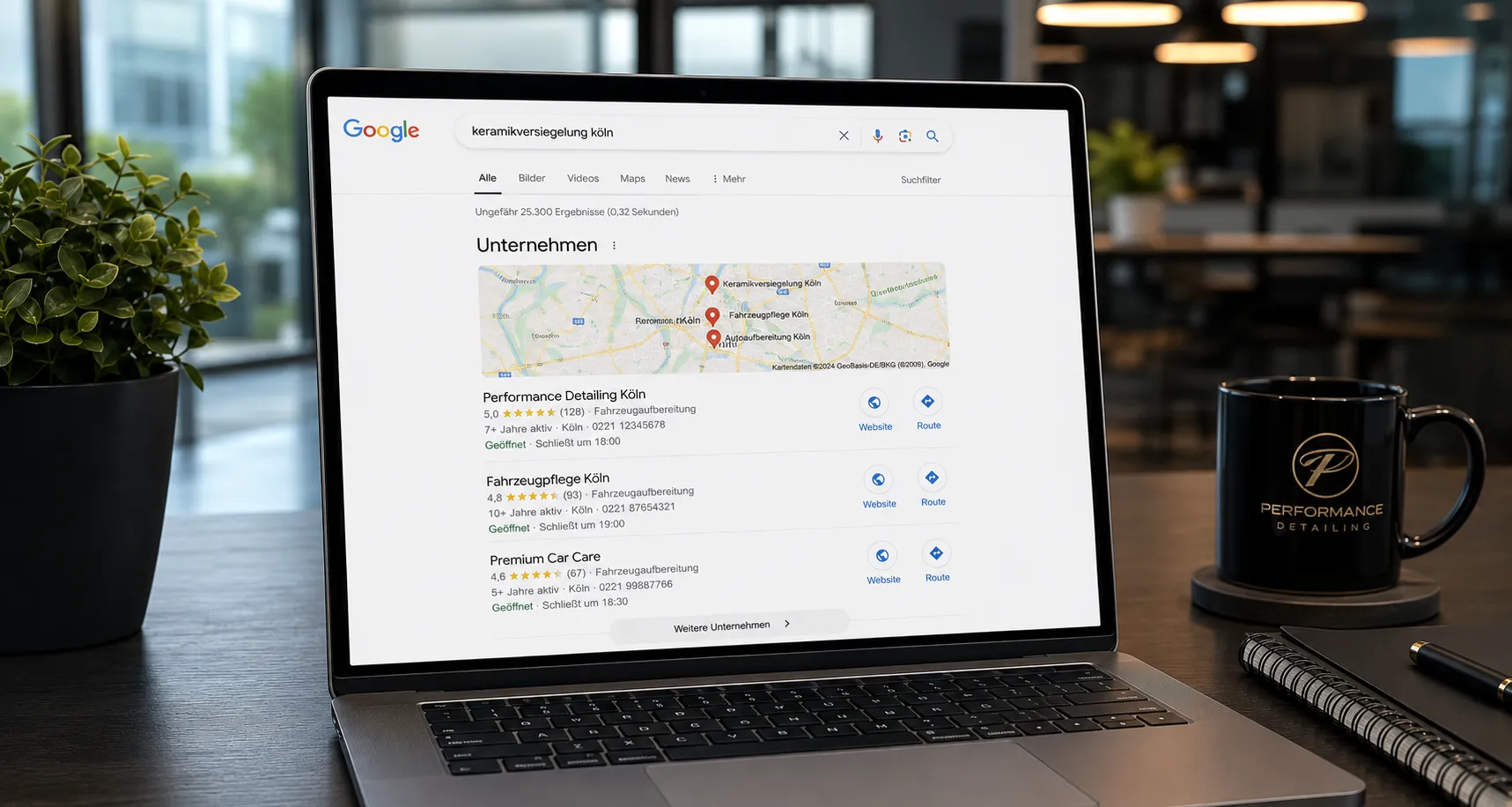 Local SEO für 'Autoaufbereiter [Stadt]'