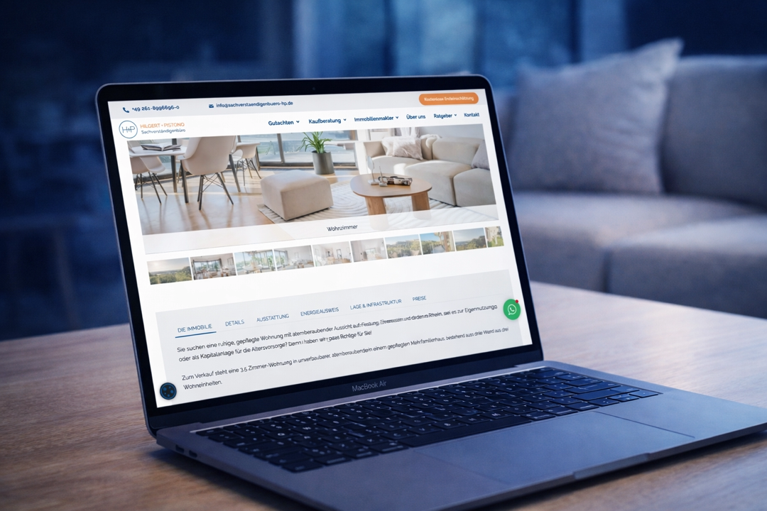 Professionelle Objektpräsentation für Immobilienmakler