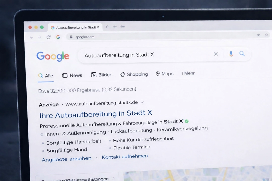 Google Ads für Autoaufbereiter
