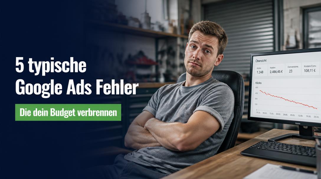5 typische Google Ads Fehler, die dein Budget verbrennen