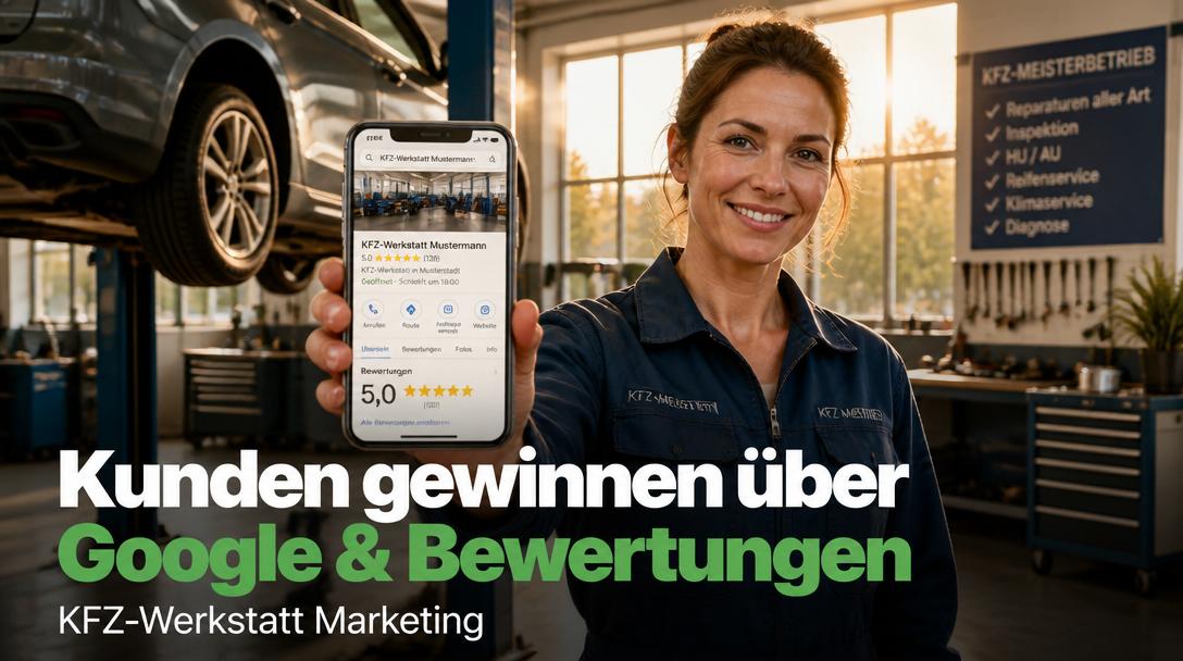 KFZ-Werkstatt: So gewinnst du neue Kunden über Google und Bewertungen