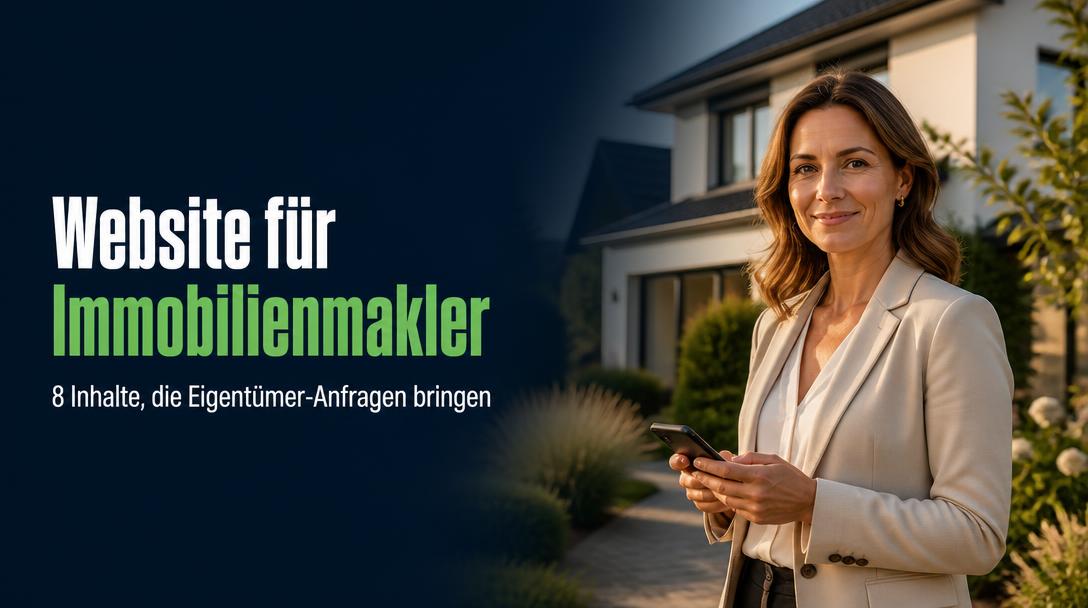 Website für Immobilienmakler: 8 Inhalte, die Eigentümer-Anfragen bringen